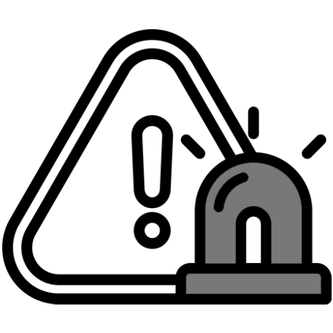 Minimalist emergency siren icon.